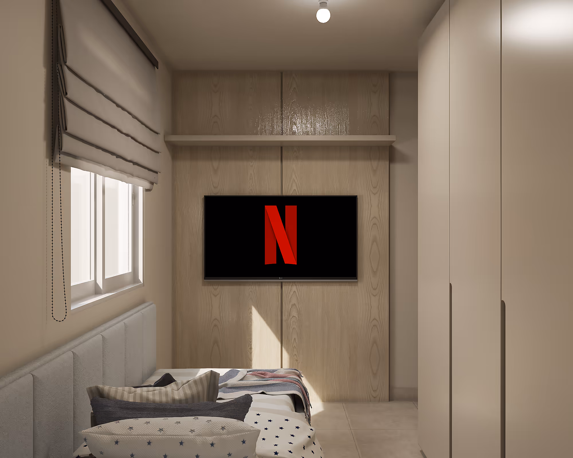 Segundo dormitório com espaço versátil