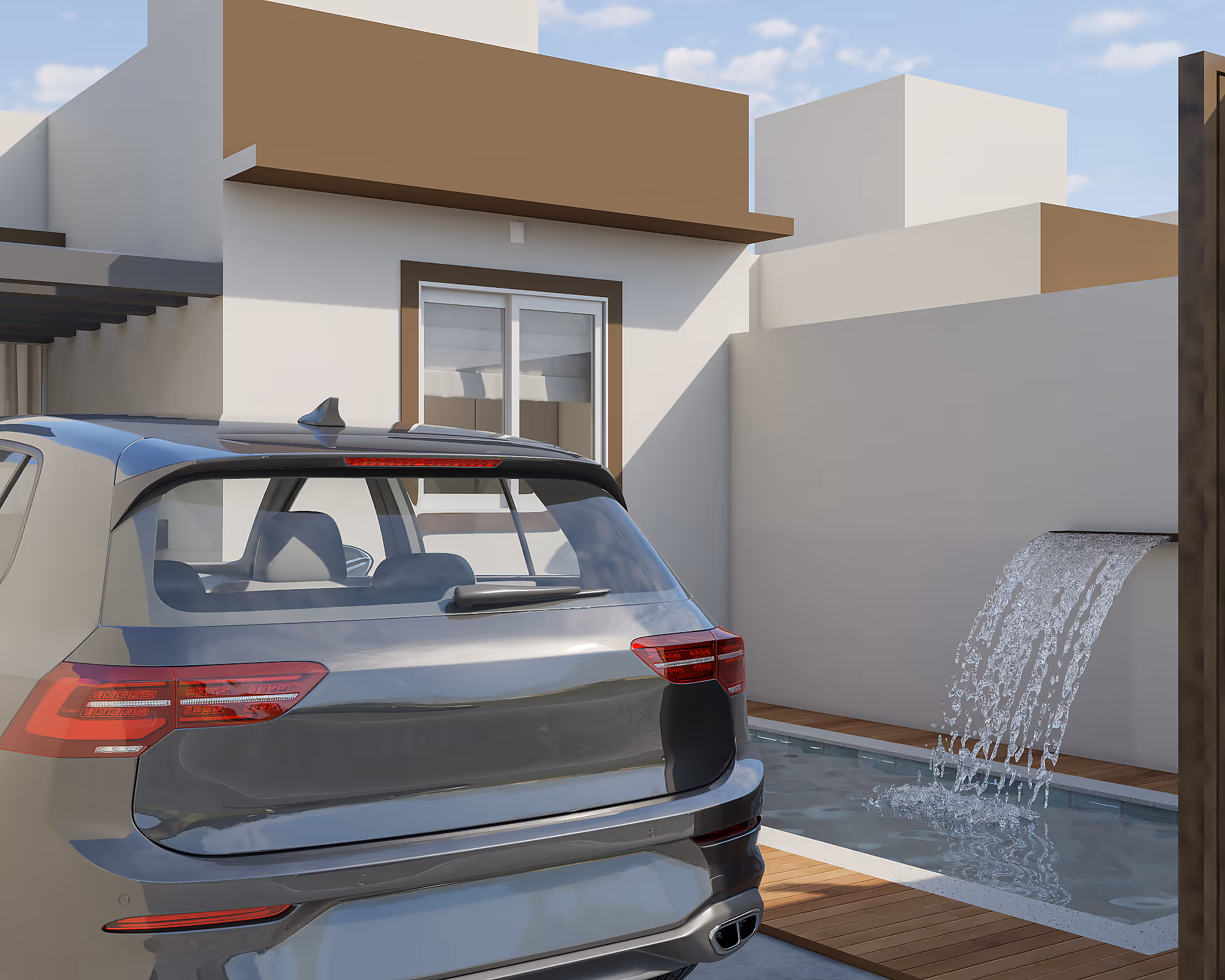 Inspiração de ampliação com piscina