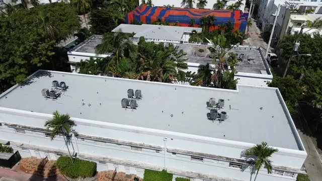 Aerial view of The Michelle Condo building in Miami Beach