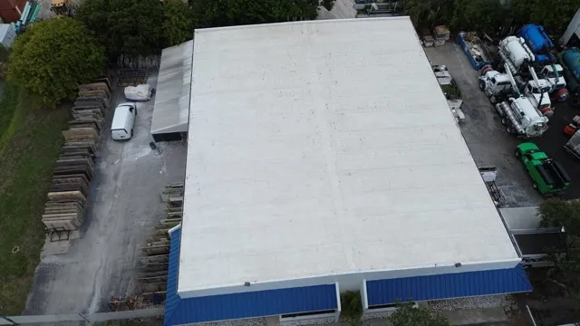 Aerial view of the SPI Stone of Florida industrial facility in Broward County