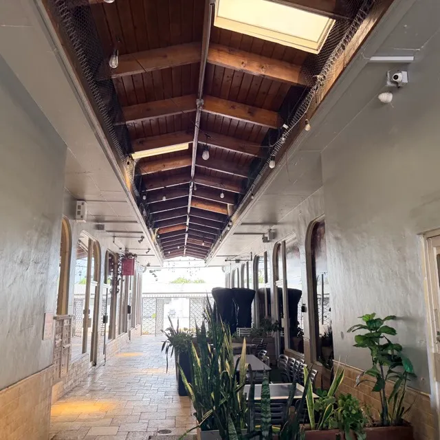 Storefronts at the Fort Lauderdale commercial plaza during building safety inspection
