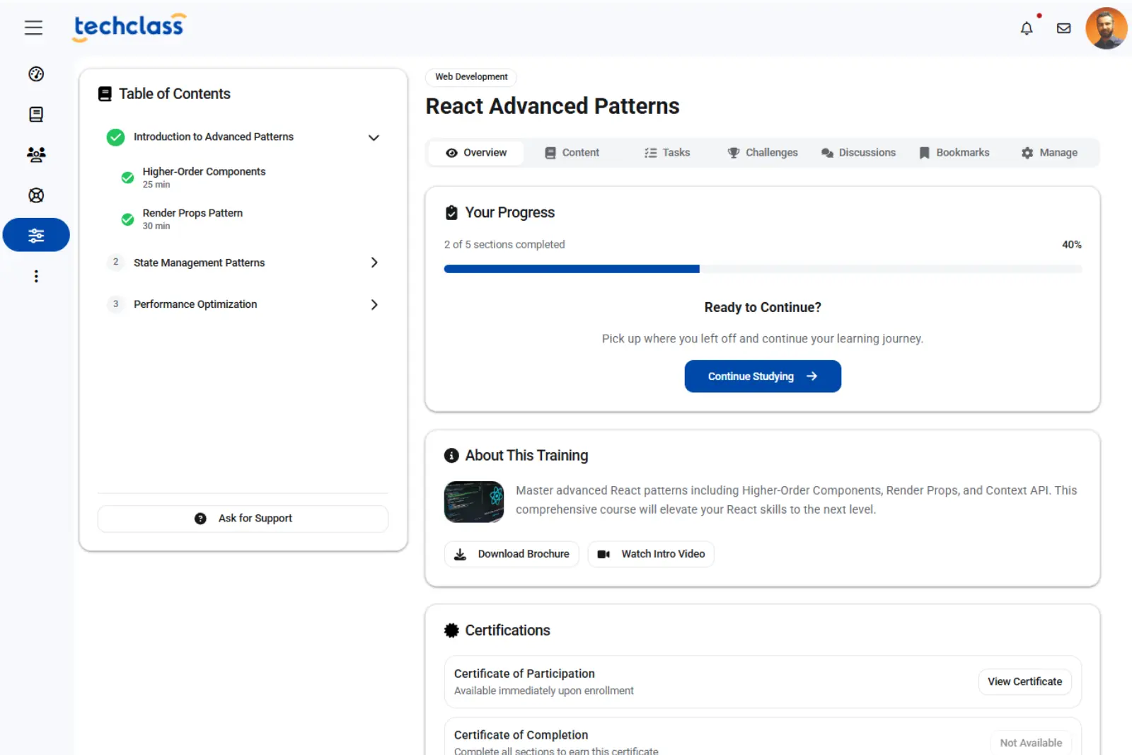 Dashboard mockup