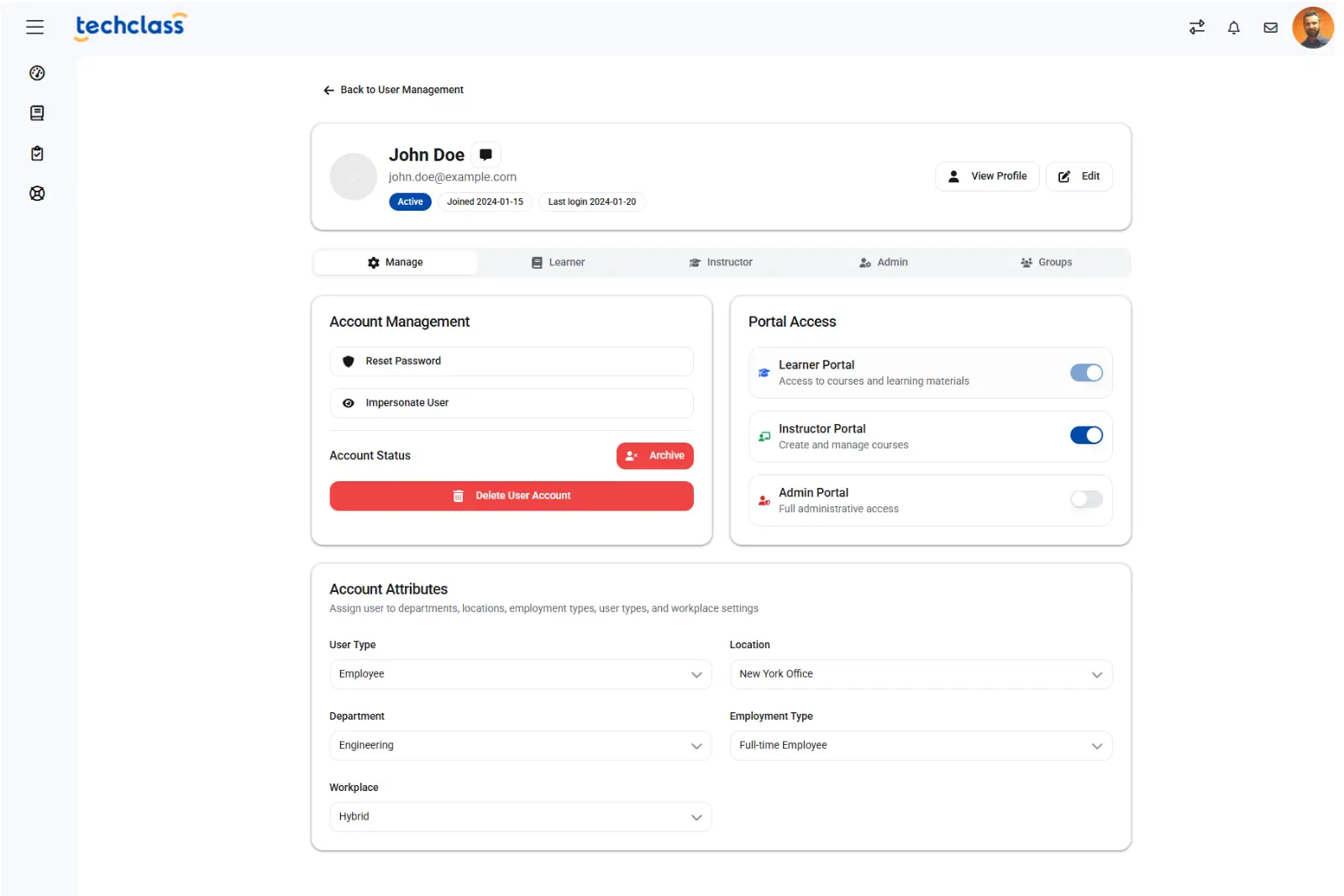 Dashboard mockup