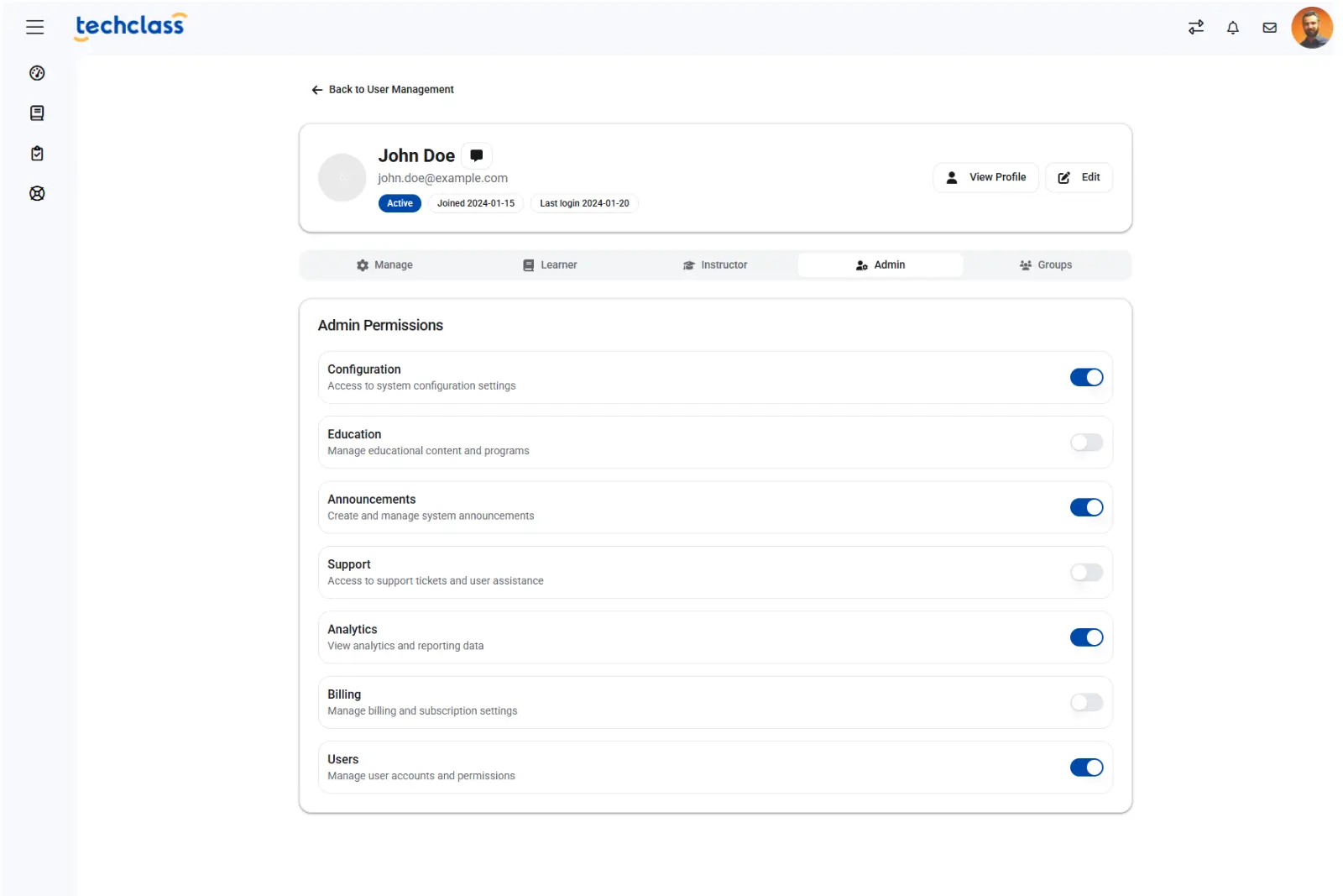 Dashboard mockup