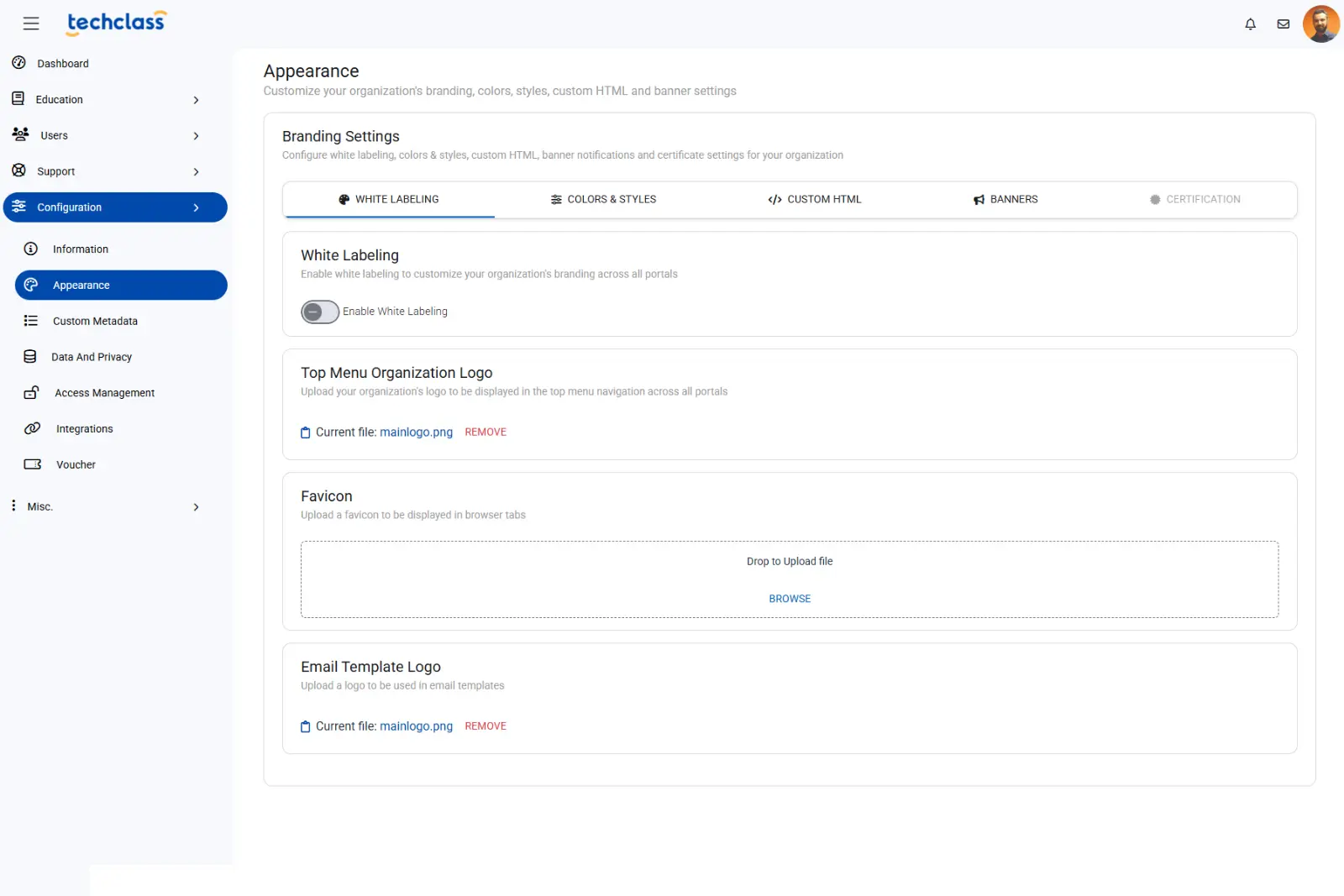 Dashboard mockup