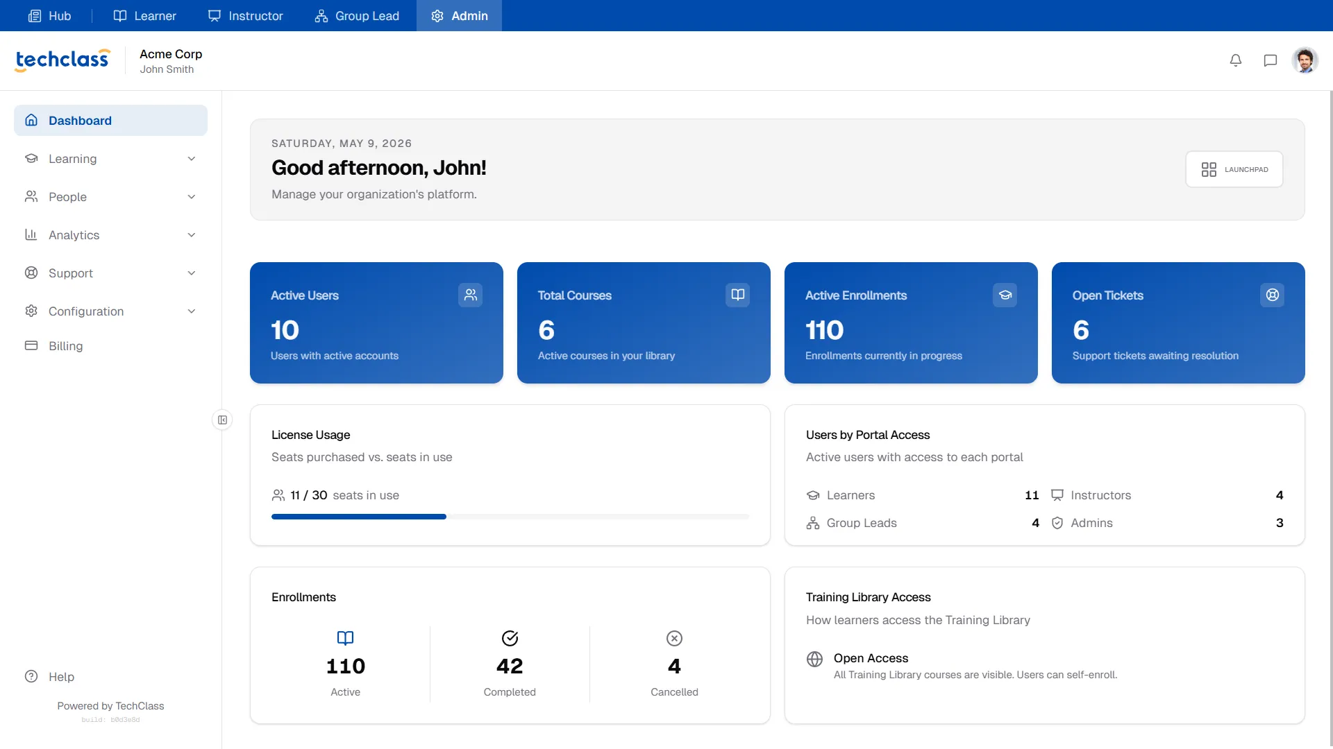 TechClass Employee Onboarding Platform Role-Based Portals 