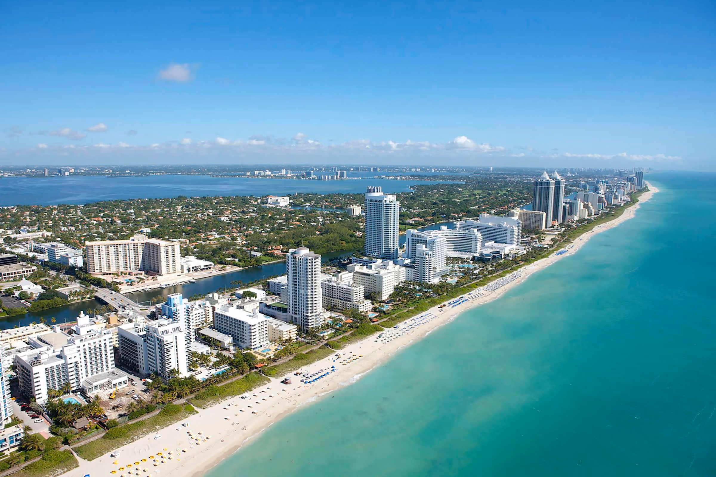 Downtown Miami skyline along Biscayne Bay