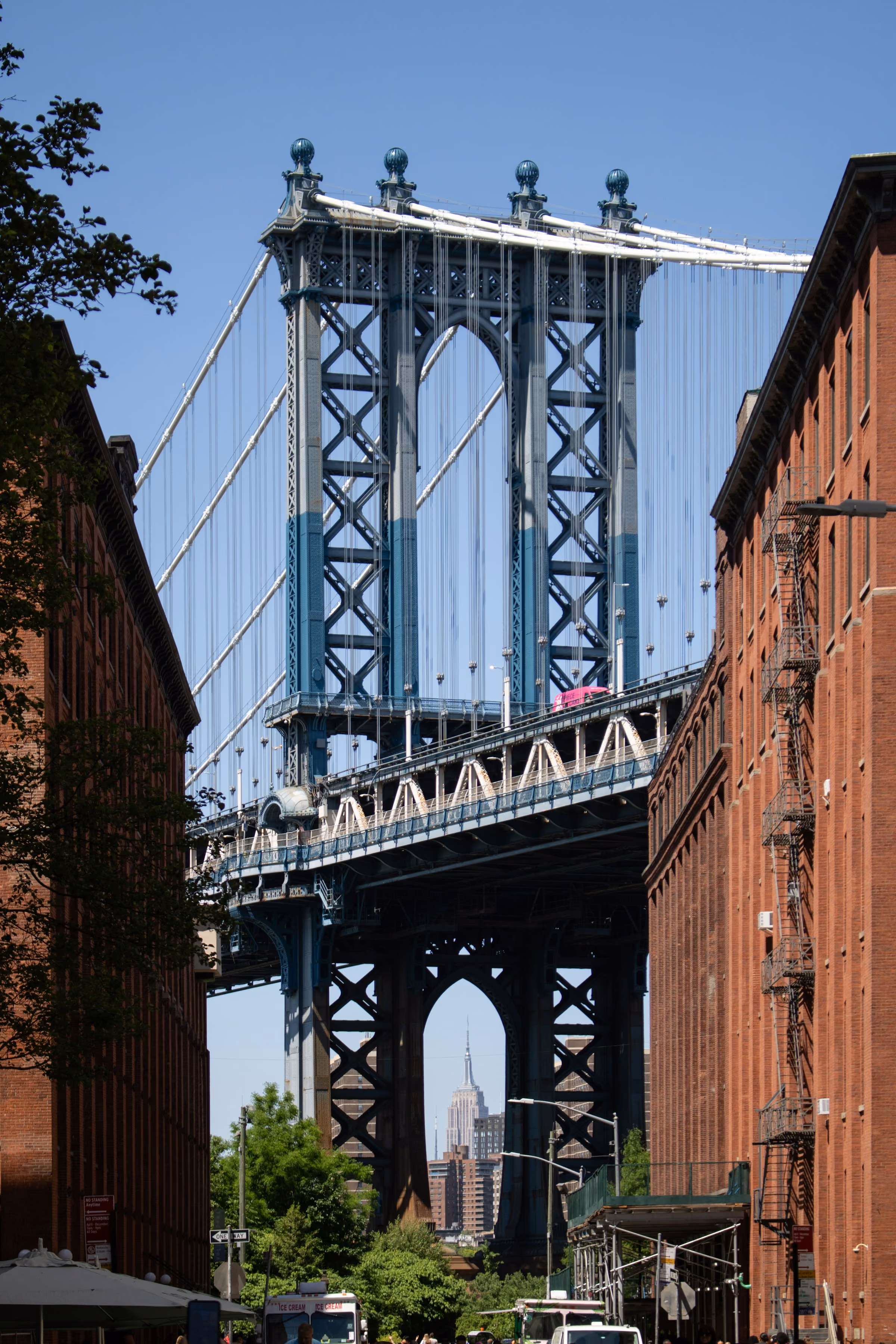 The Manhattan Bridge seen from DUMBO in Brooklyn, New York City