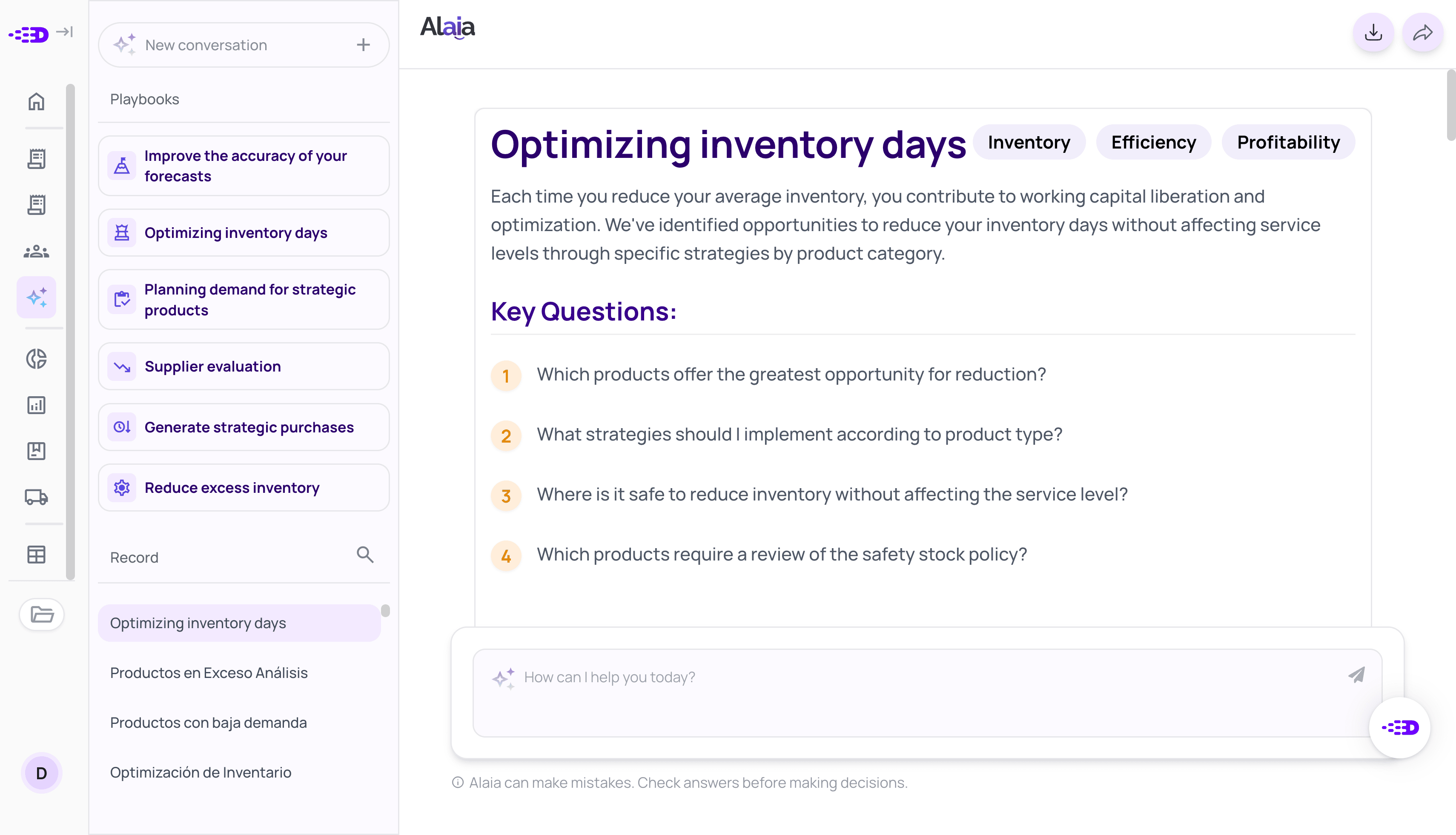 Supply Chain Automation Assistant Datup
