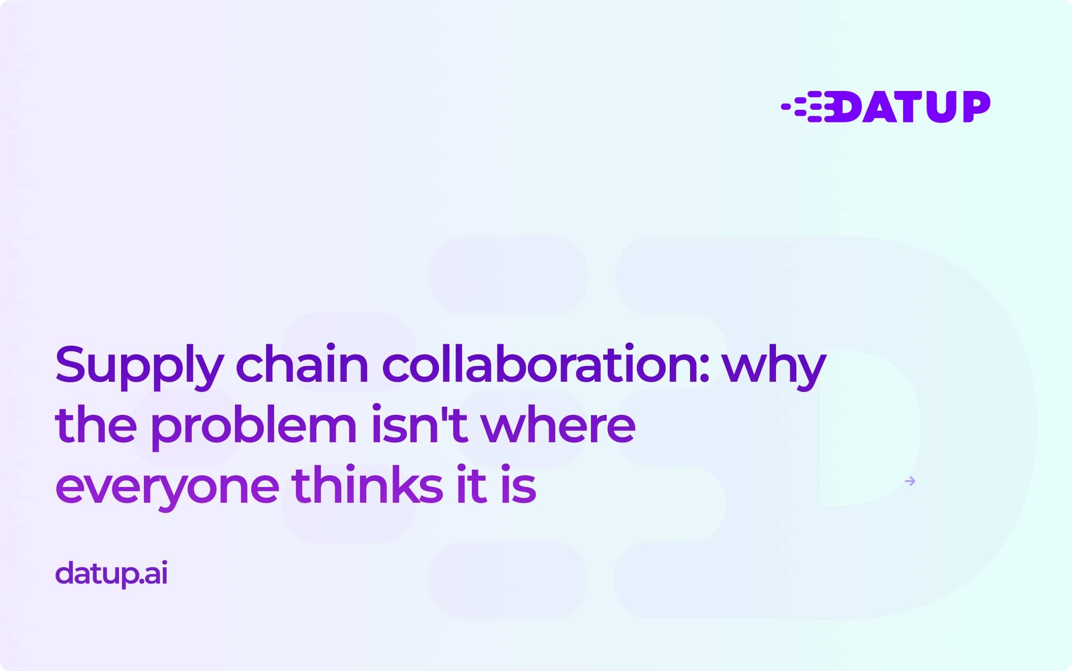 Supply chain collaboration: why the problem isn't where everyone thinks it is