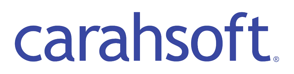 Carahsoft company logo text in blue lowercase letters.
