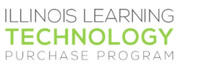 Logo for Illinois Learning Technology Purchase Program with the word TECHNOLOGY highlighted in green.