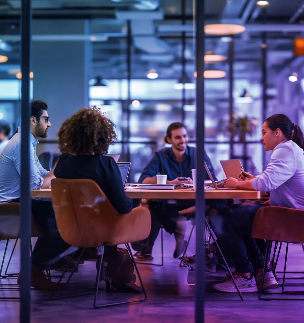 photo of team working in modern office