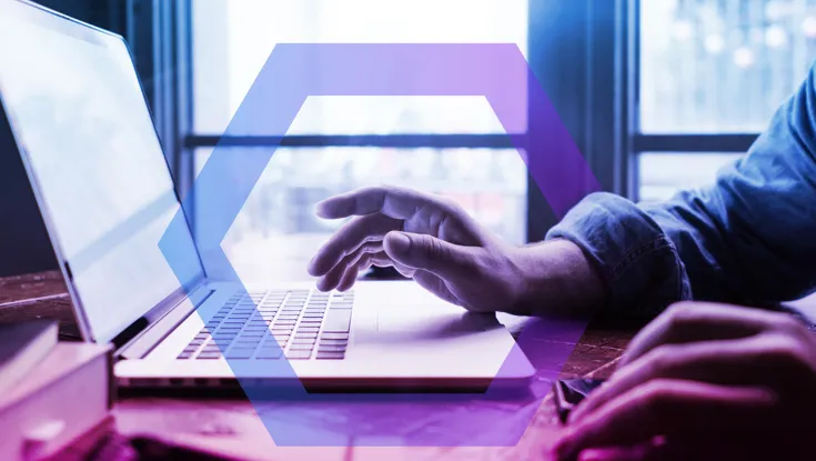 Close up user access laptop