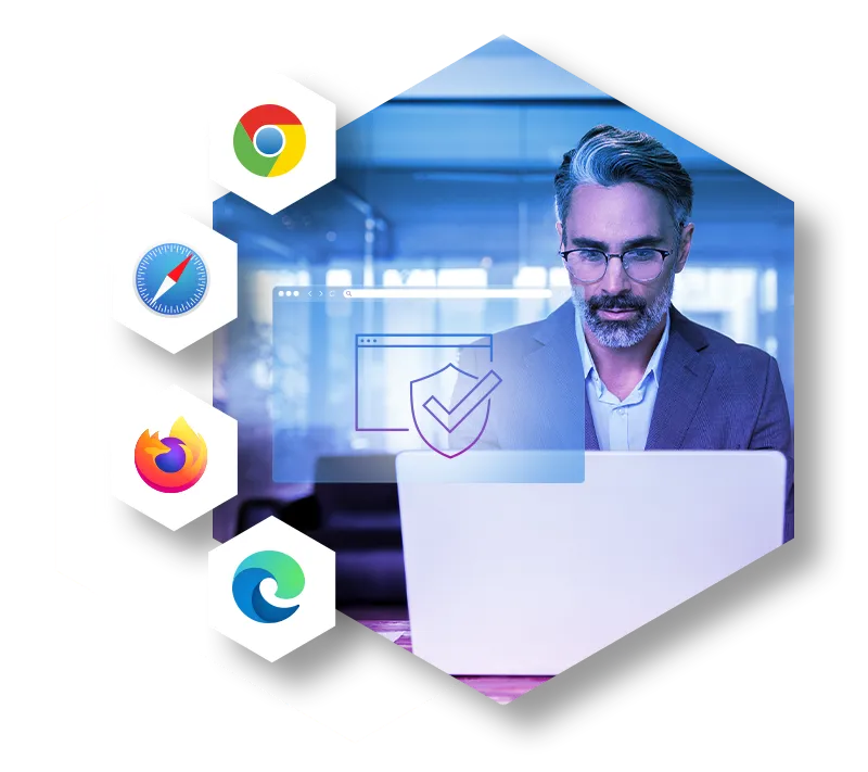 Executive working on a Secure Web Browser