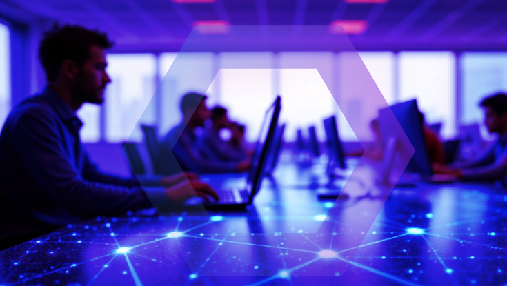 IT professionals using a monitoring platform to see how employees are using AI tools and set security policies based on that visibility