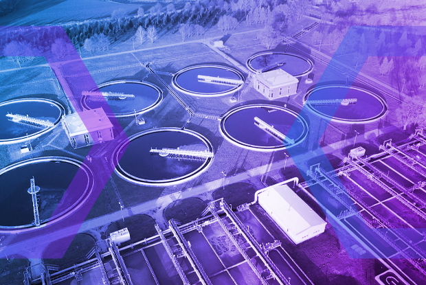 An aerial view of a large utility plant, representing a European utility giant. This image symbolizes how Menlo Security eliminates file-borne threats to secure its file upload portals and safeguard its network.