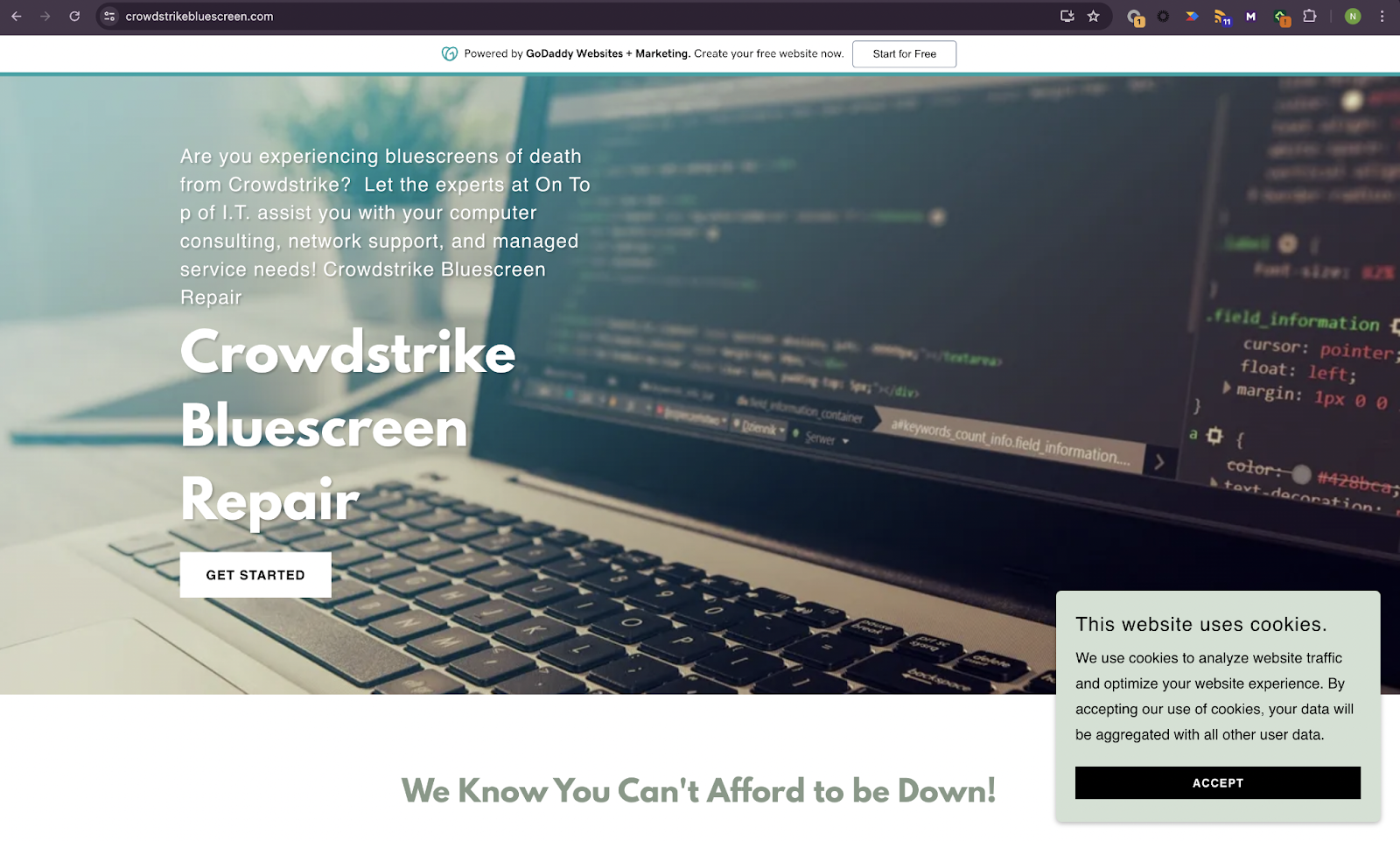 website offering crowdstrike fix