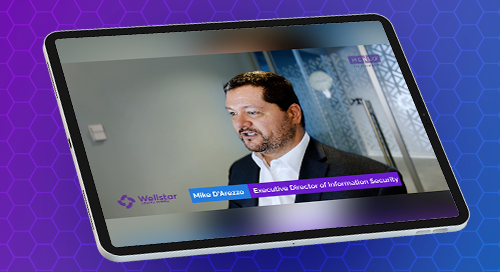 Video thumbnail of Michael D'Arezzo, Executive Director of Information Security at Wellstar Health System, speaking during a video interview.
