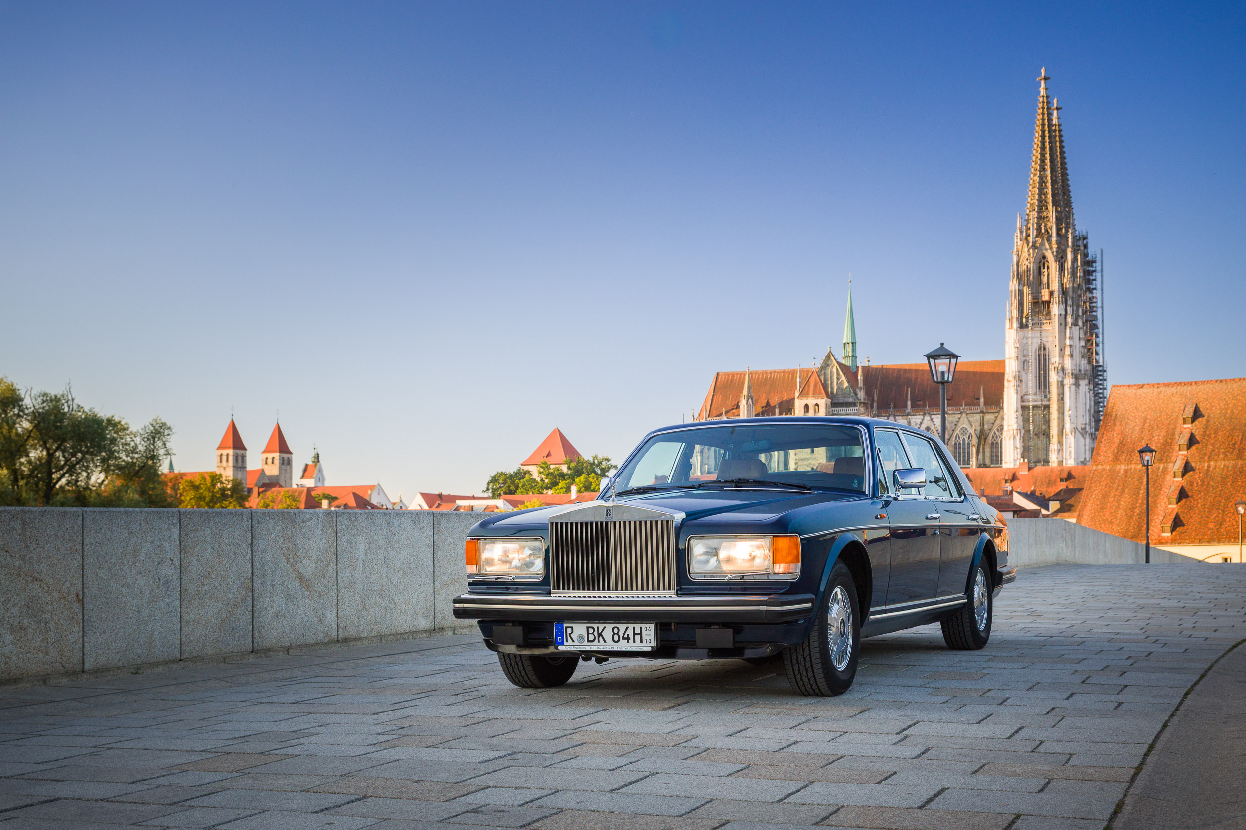 Rolls Royce Hochzeitsauto Innenraum Lenkrad
