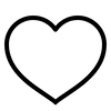 Schwarzes, einfaches Herzsymbol mit klaren Konturen auf weißem Hintergrund.