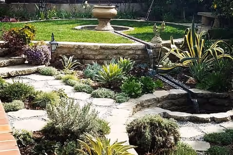 House with cement walkway