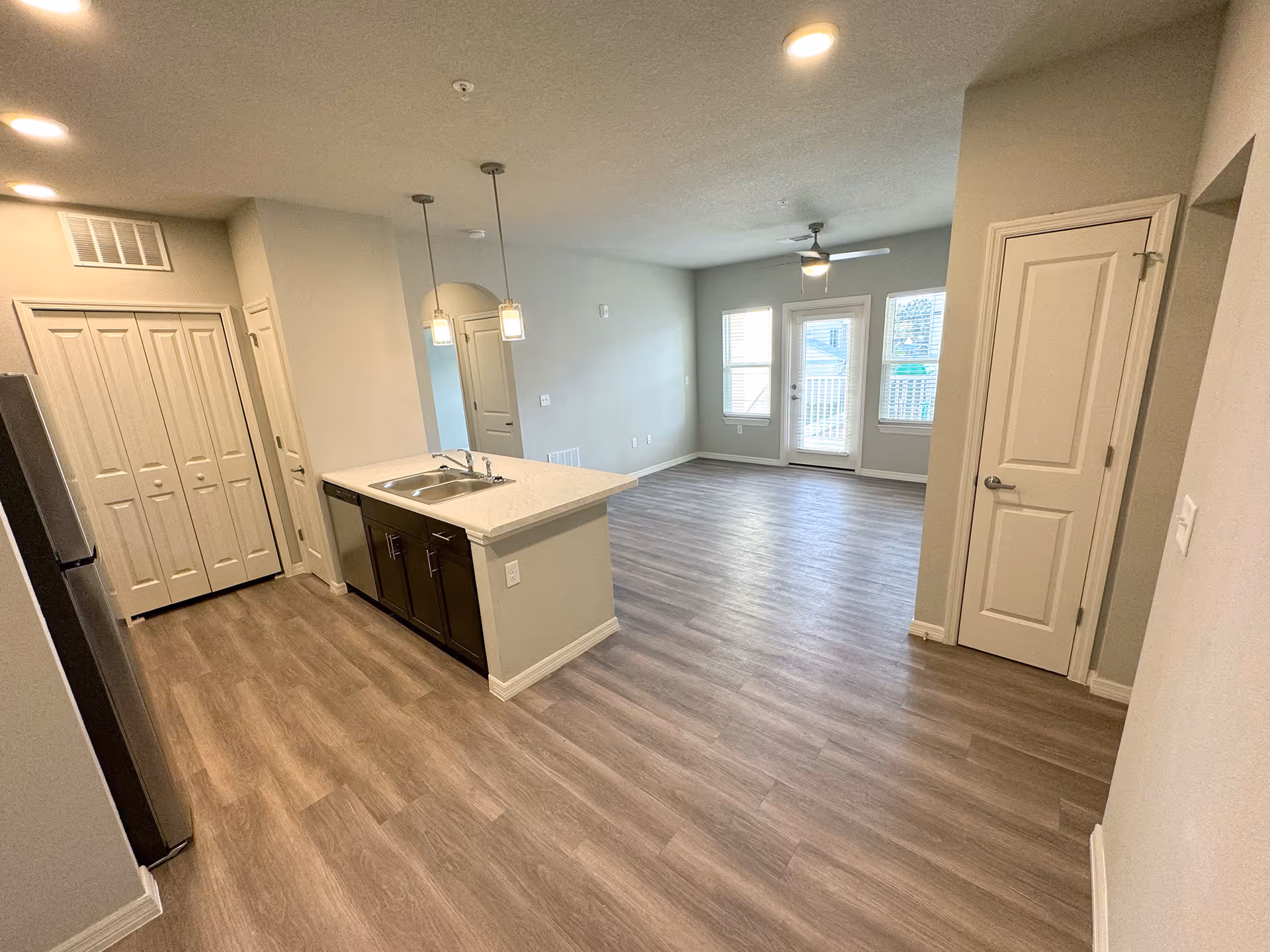 Kitchen and living area