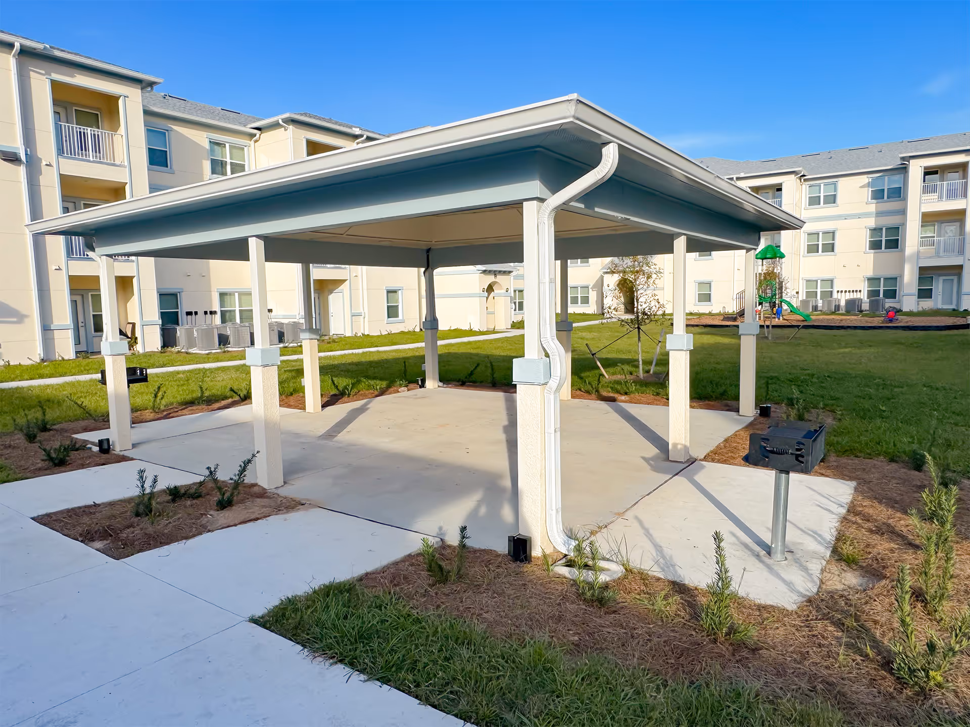 Grilling pavilion and playground