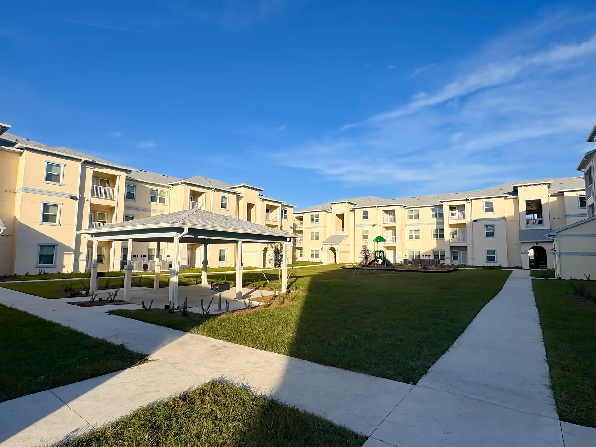 grilling area and playground