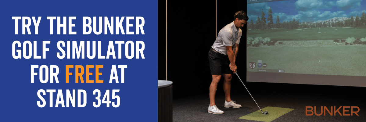 Try the Bunker Golf Simulator for free at the Bay Home Show 2025