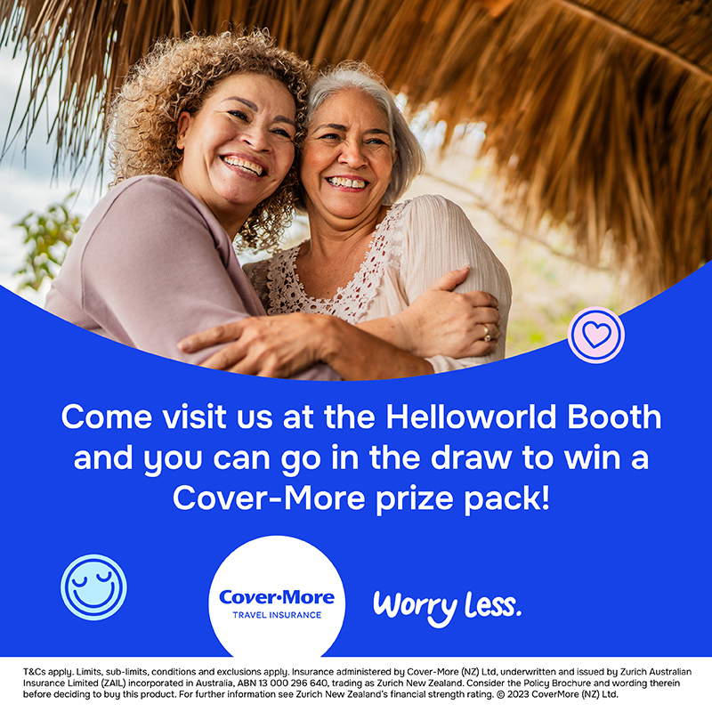 Covermore Travel Insurance deal at the Bay Home Show 2026 with Helloworld Travel