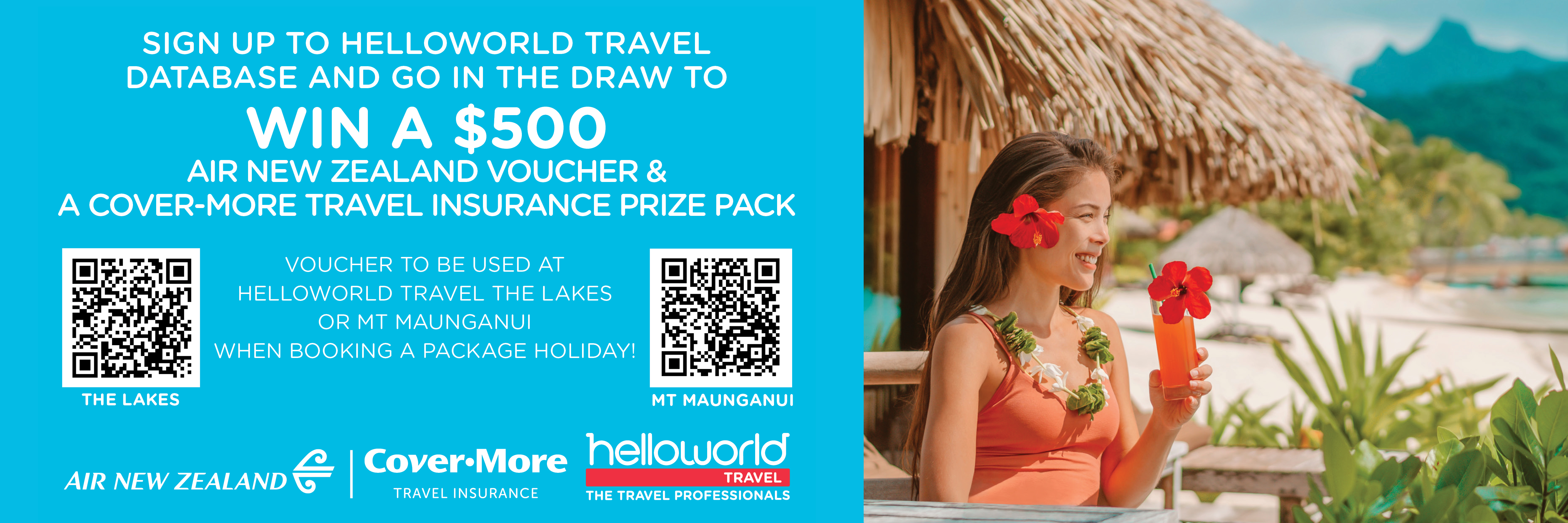 Helloworld Travel go in the draw to win $500