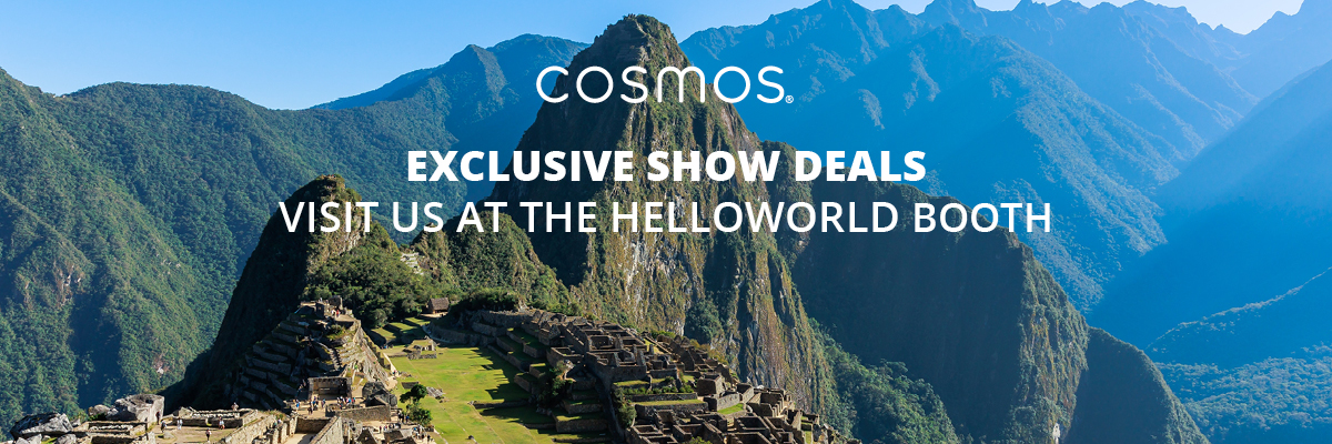 Cosmos exclusive travel deals at the Bay Home Show with Helloworld Travel New Zealand
