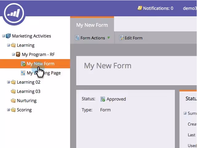 Image depicting new form creation