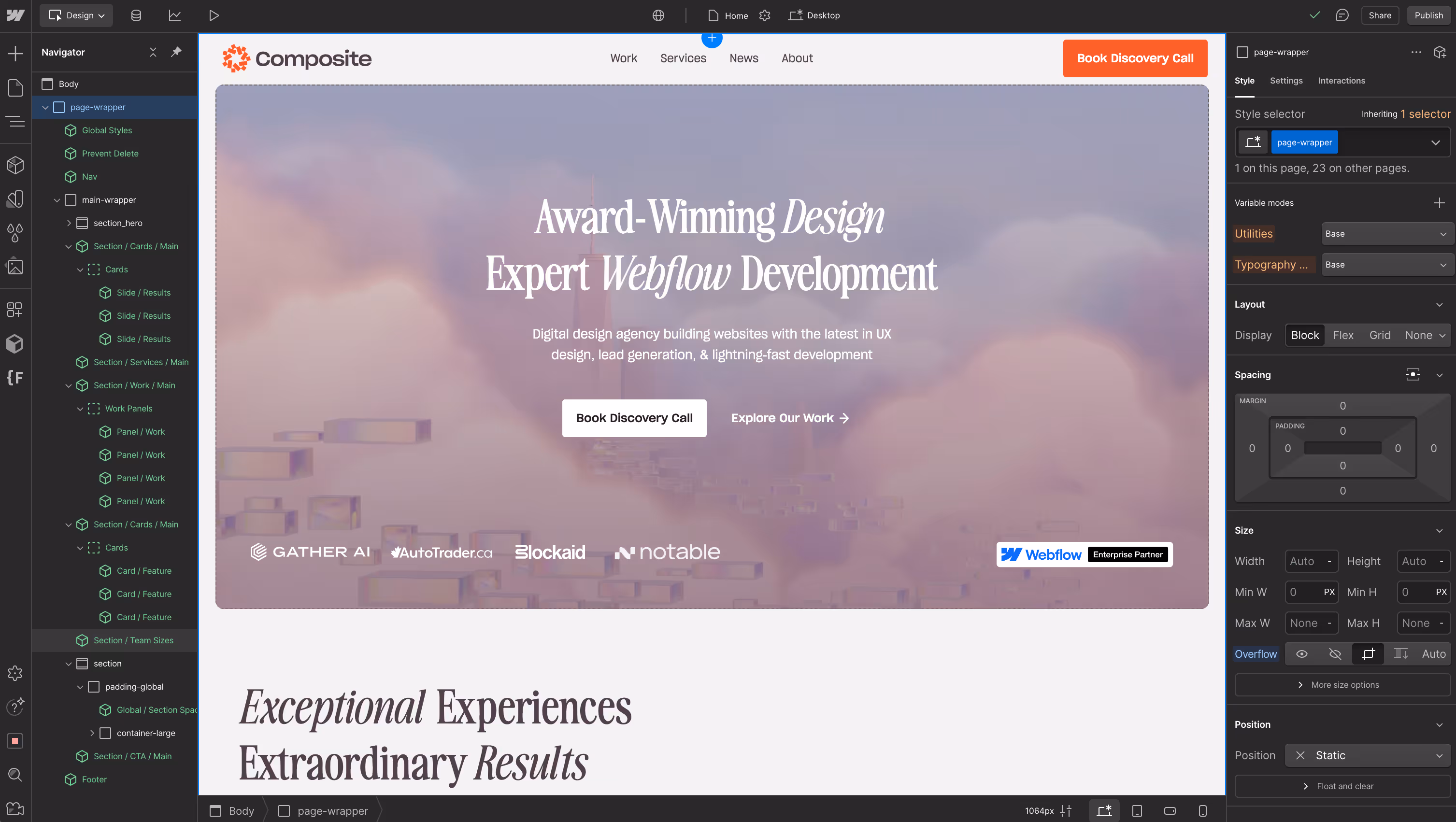 Image displaying Composite Global website in Webflow