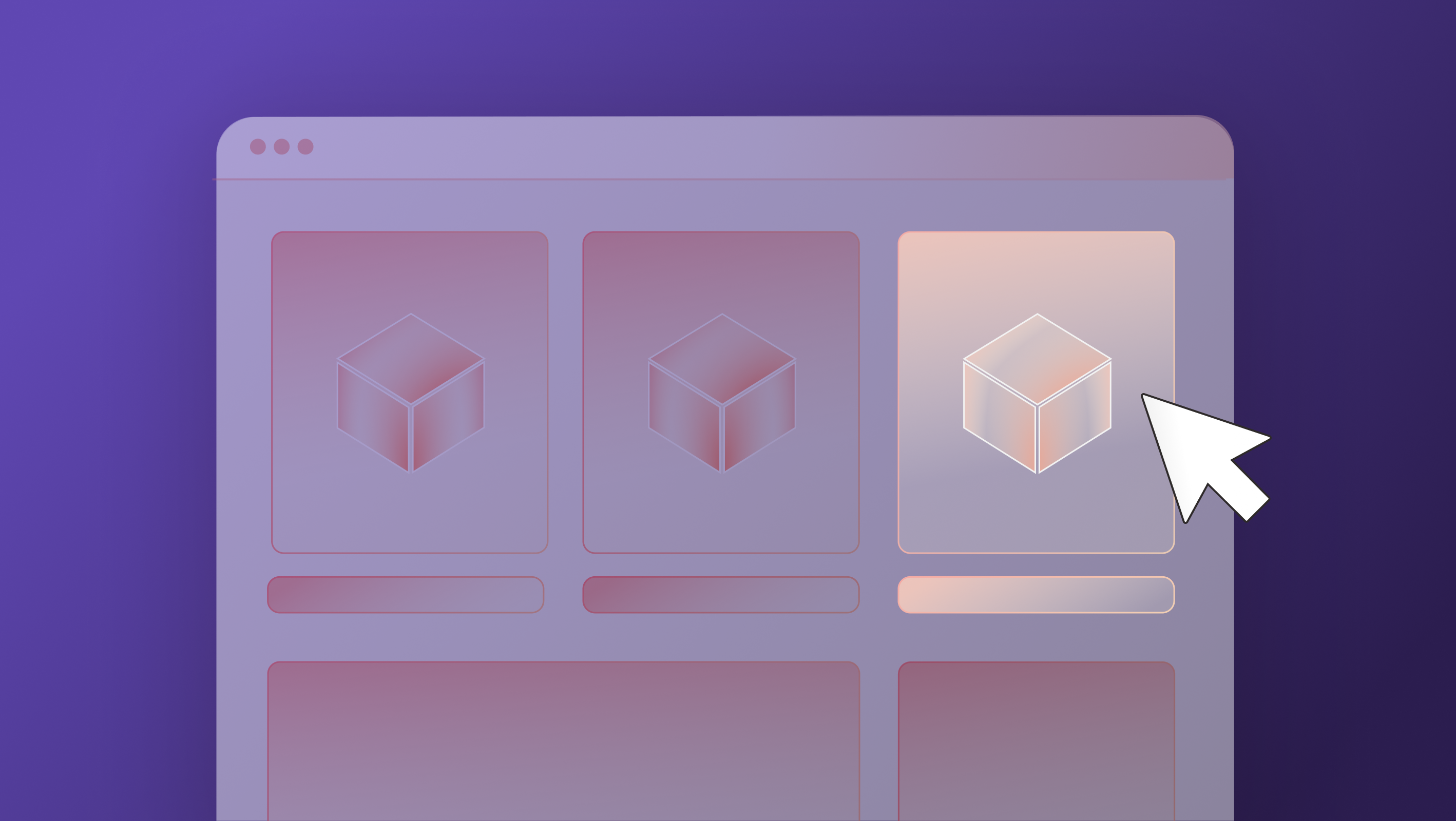 Generic website wireframe using a Bento Grid Layout