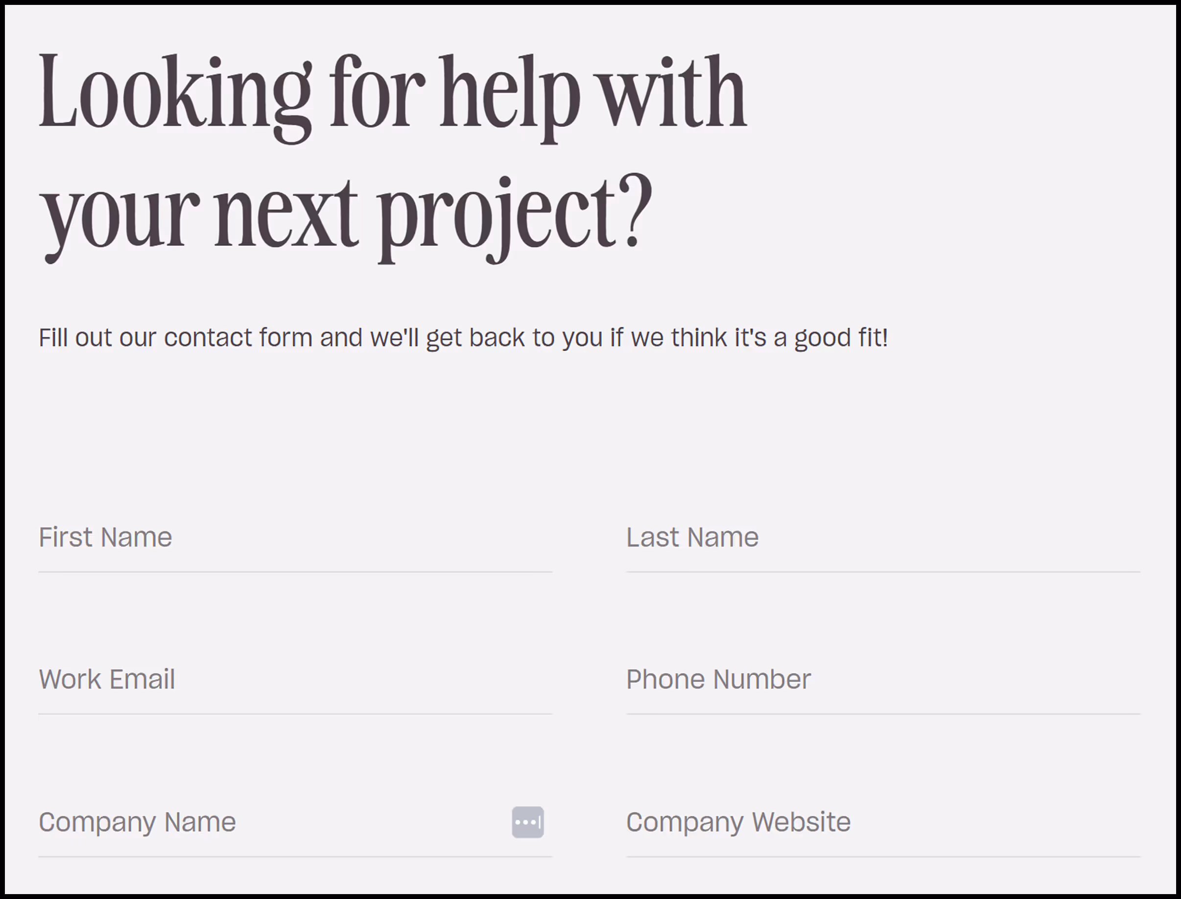 Screenshot of the Composite site's contact page showing the correct sequence for tab-to-next navigation.