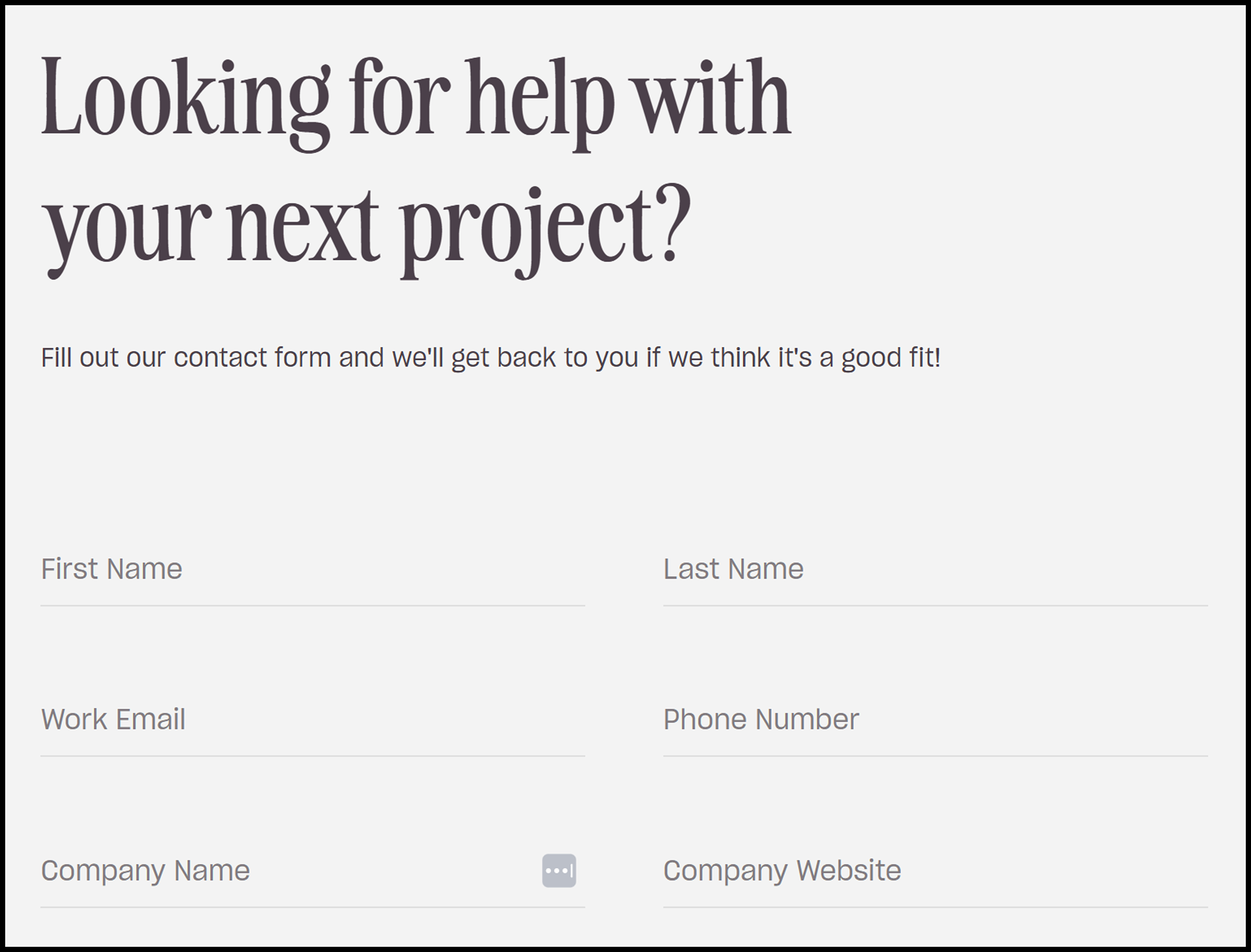 Screenshot of the Composite site's contact page showing the correct sequence for tab-to-next navigation.