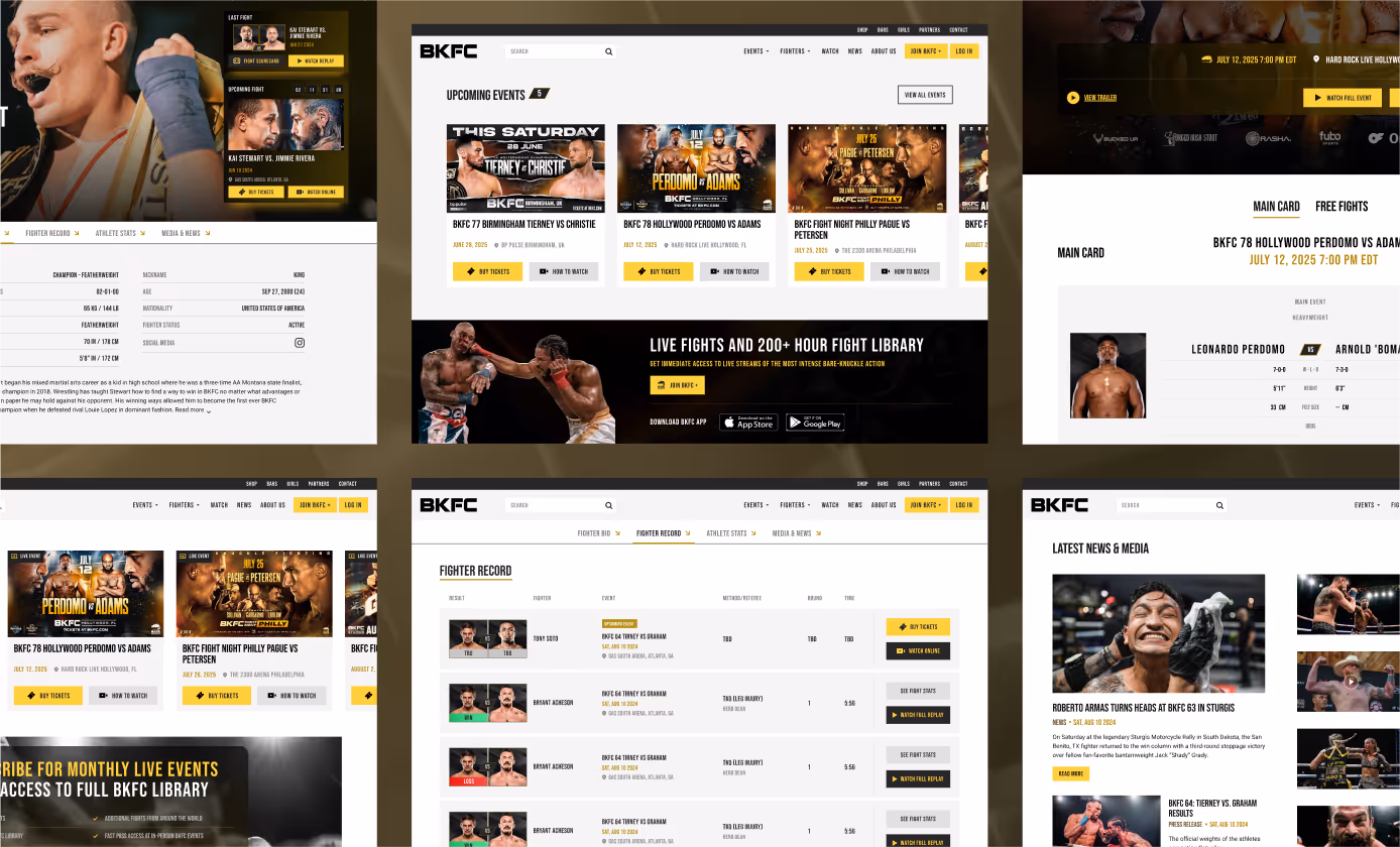 Images take from Composite's work for BKFC.