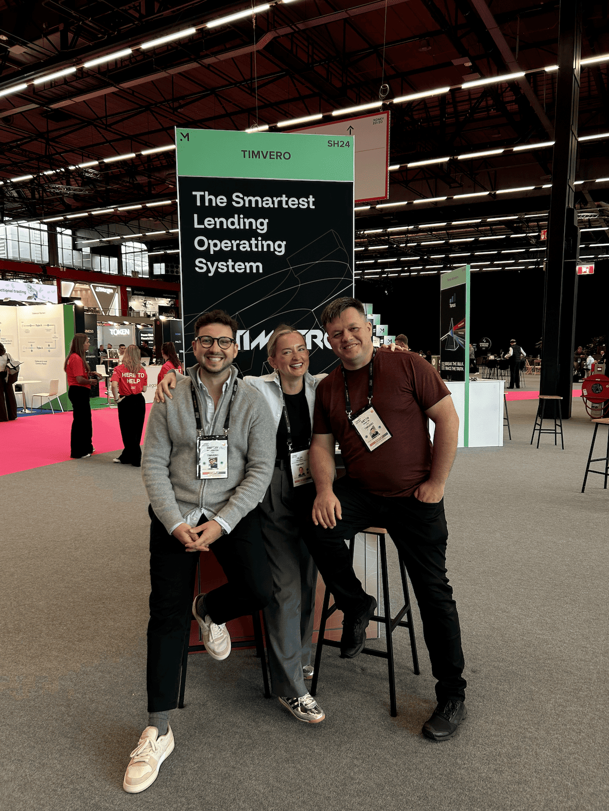 CEO Dmitriy Wolkenstein, Head of Business Development Olga Archibald and CTO Anton Shashok on Money 2020 in Amsterdam