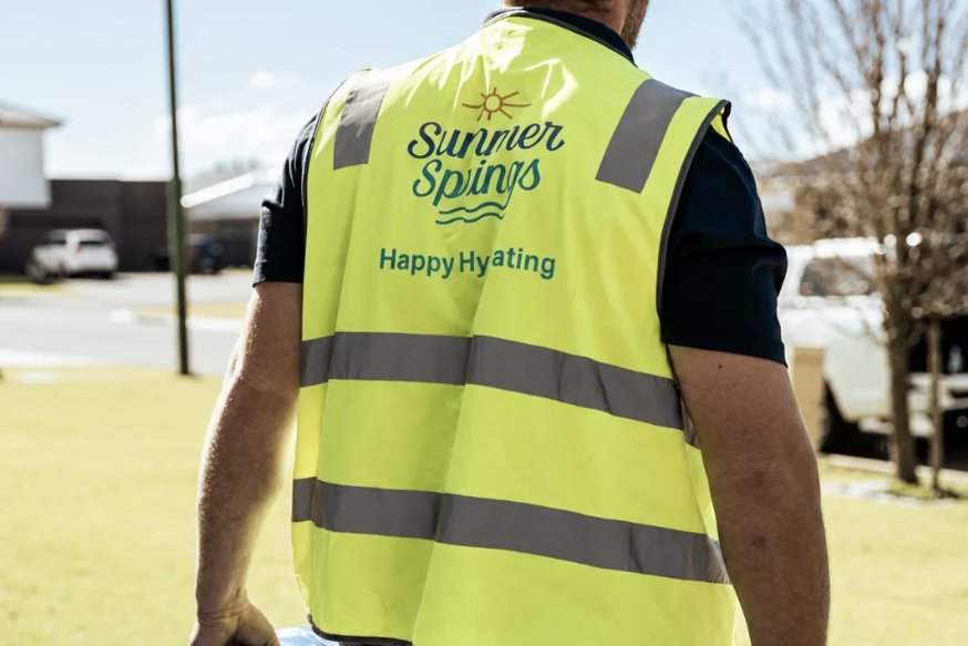 Summer Springs worker in a high-visibility vest