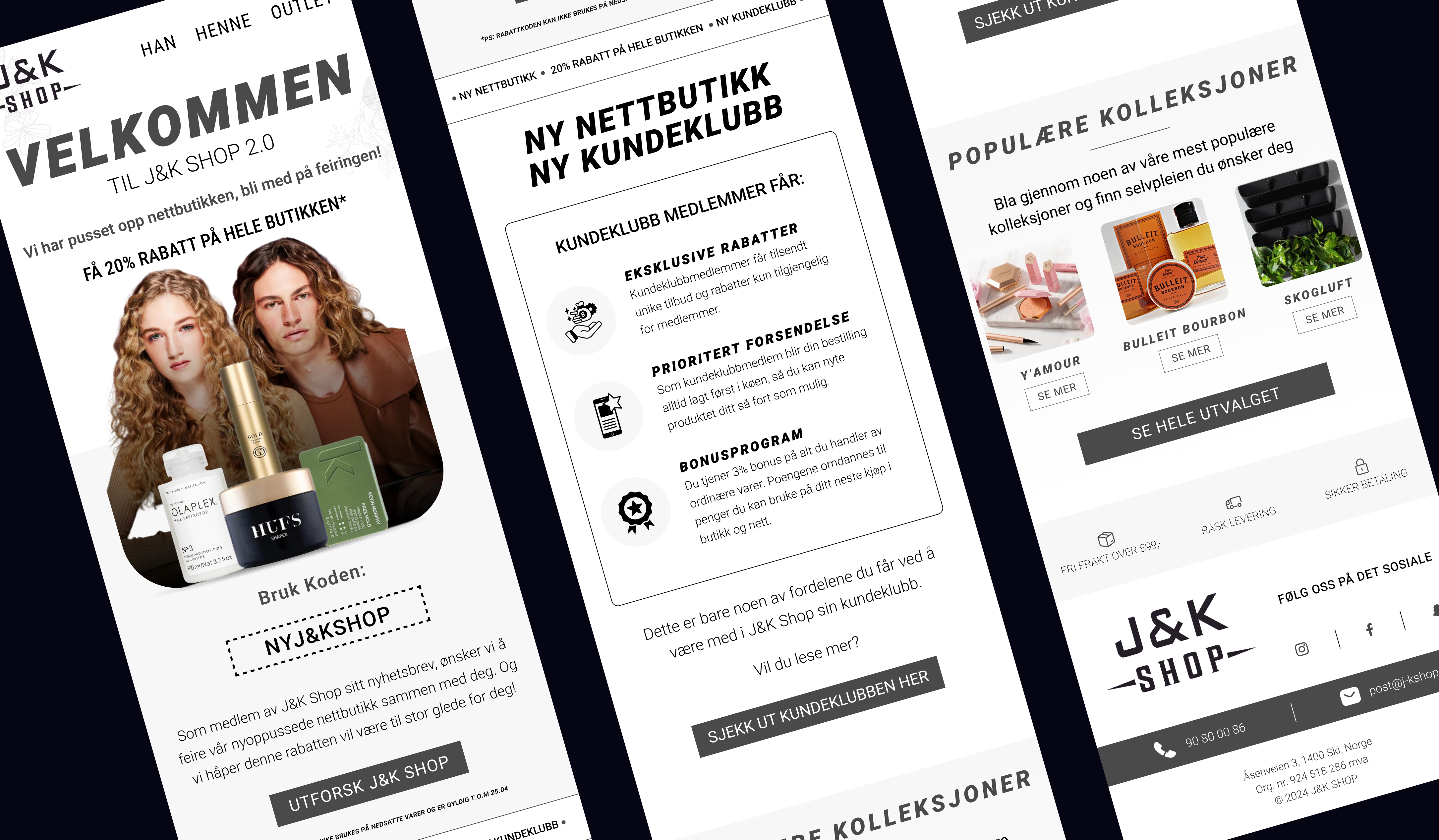 E-postkampanje for J&K Shop
