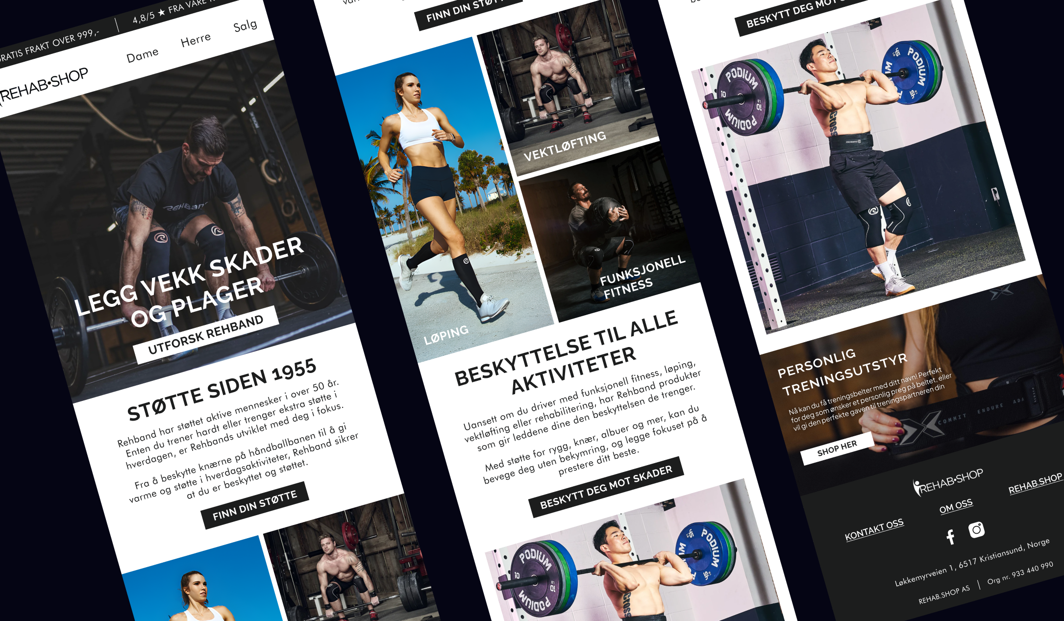 E-postkampanje for Rehab Shop