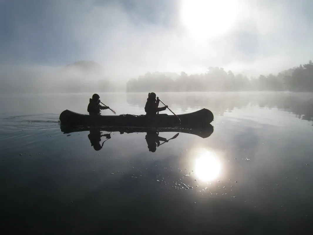 kajakk ved solnedgang