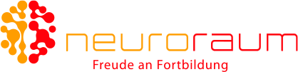 Logo von neuroraum mit dem Slogan "Freude an Fortbildung".