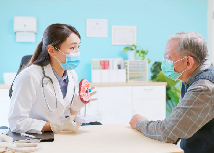 Patient consulting with a nephrologist about kidney disease treatment — Dallas Renal Group