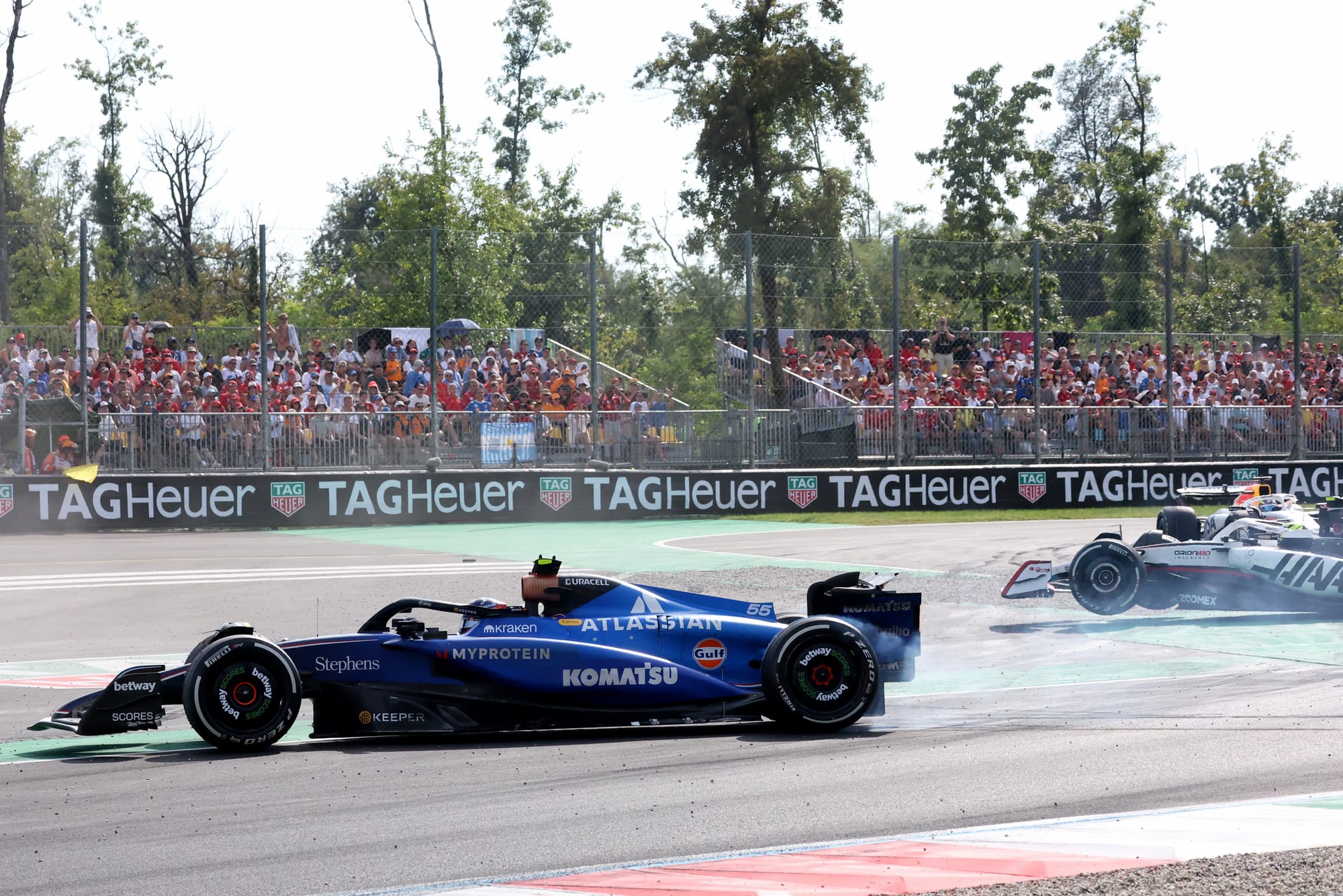 Bearman à un incident d’une suspension en F1