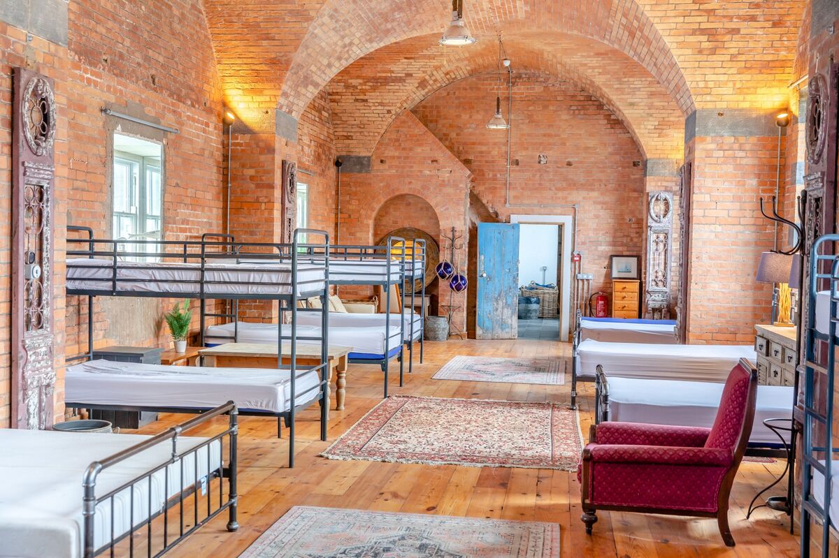 Espace couchage pour les invités sur l'île de Thorne.