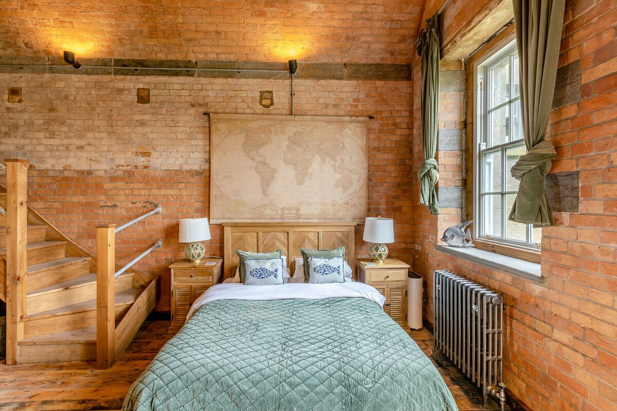 Une des cinq chambres sur l'île de Thorne.