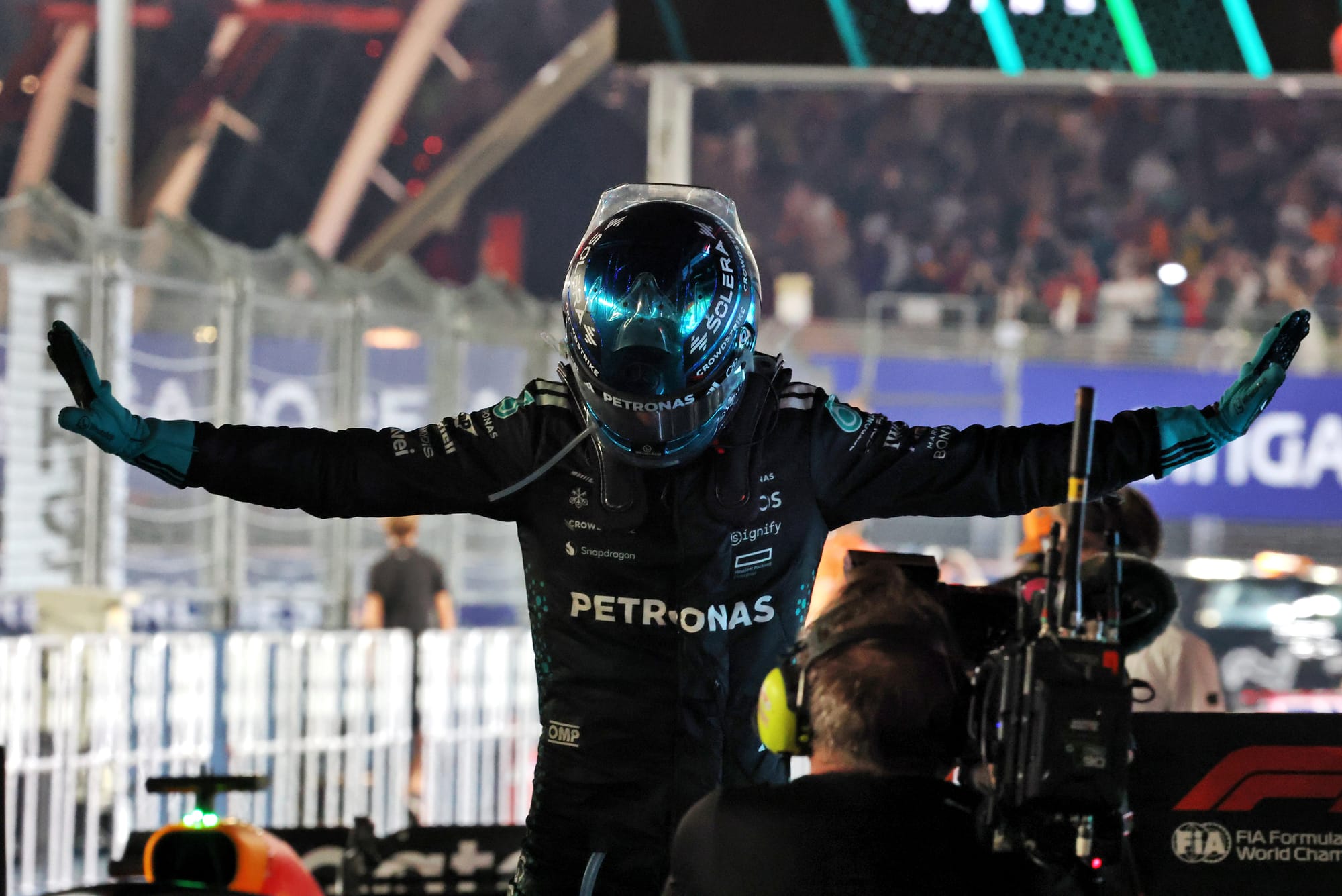 George Russell triomphant durant le GP de Singapour